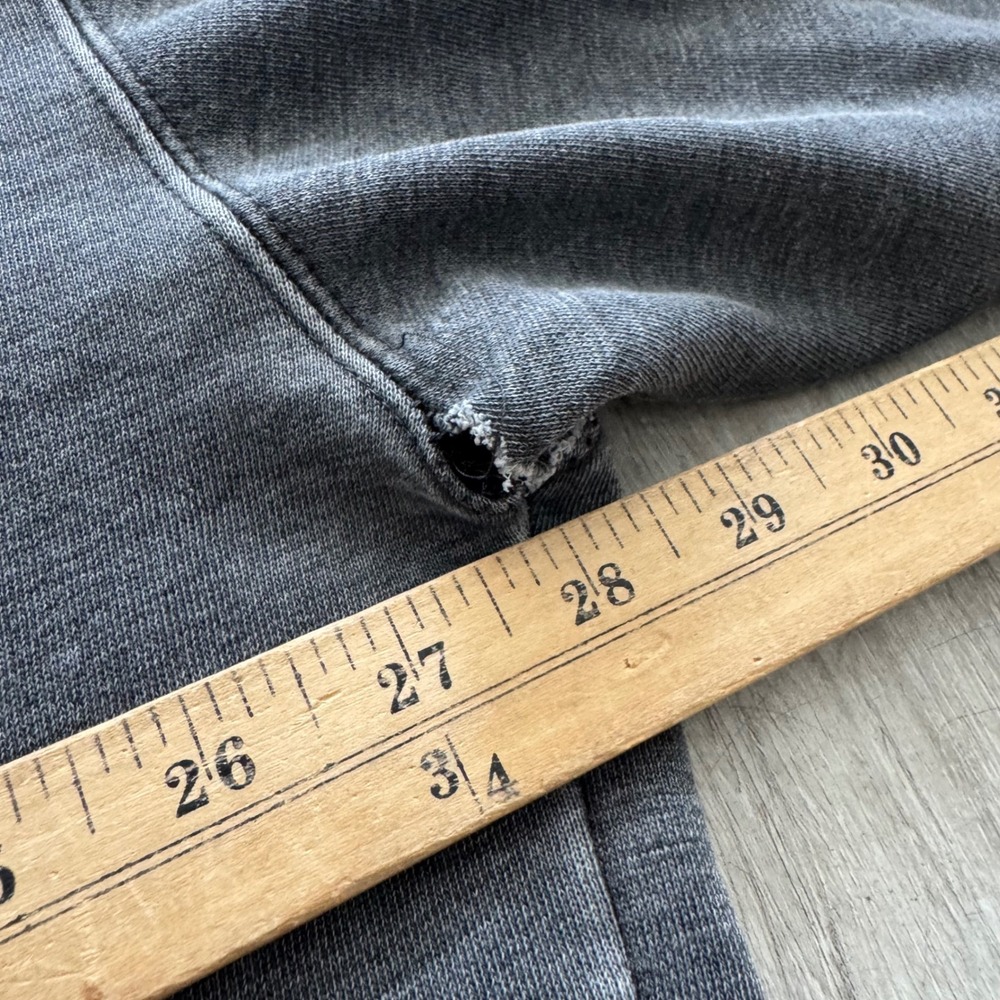 Alpinestars Vintage Hoodie XXL Gray Distressed Moto Gothic Logo Pullover - Picture 7 of 9